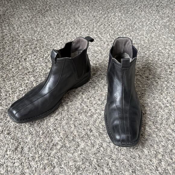 Clarks Chelsea Ankle Boots Black Leather Mens Size 9 M Comfort Shoe Casual main image 6